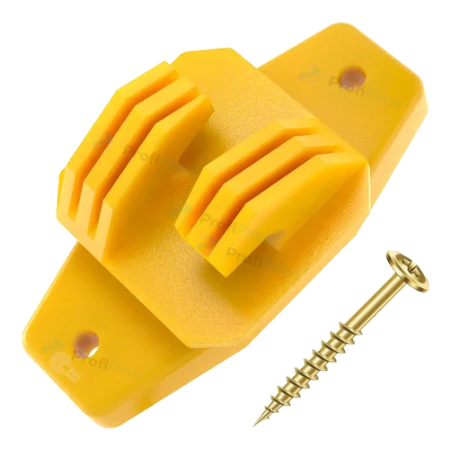 Kit isolador W reforçado 80 mm com parafusos - Amarelo