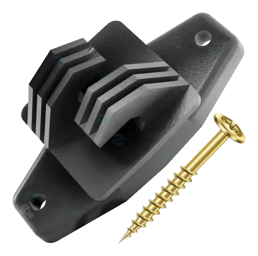 Kit isolador W tradicional 74 mm com parafusos - Preto