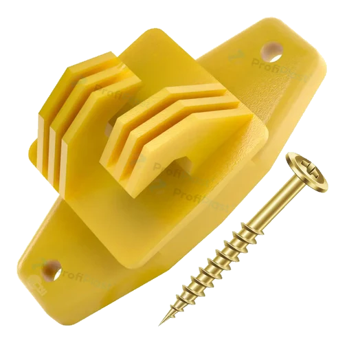 Kit isolador W tradicional 74 mm com parafusos - Amarelo