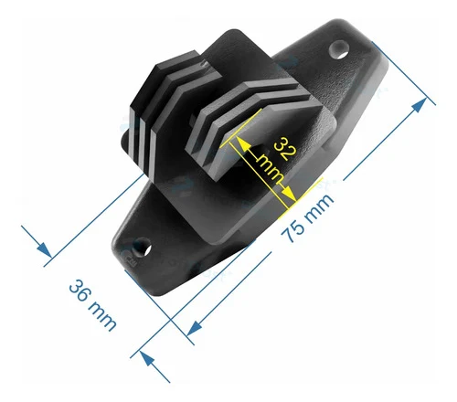 Kit isolador W tradicional 74 mm com parafusos - Preto