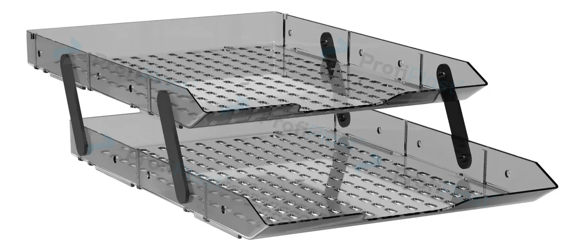 Porta-correspondência dupla A4 - Fumê