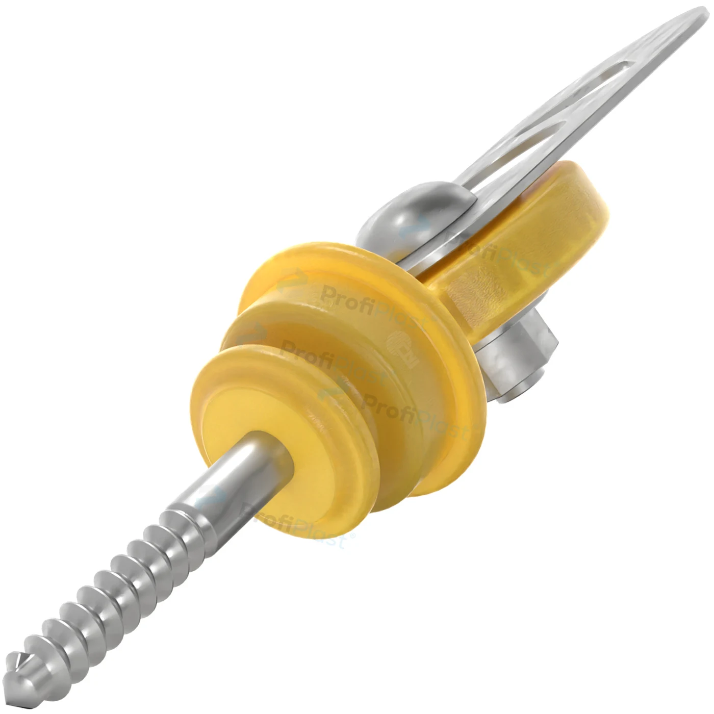 Engate batente isolado para porteira - Amarelo