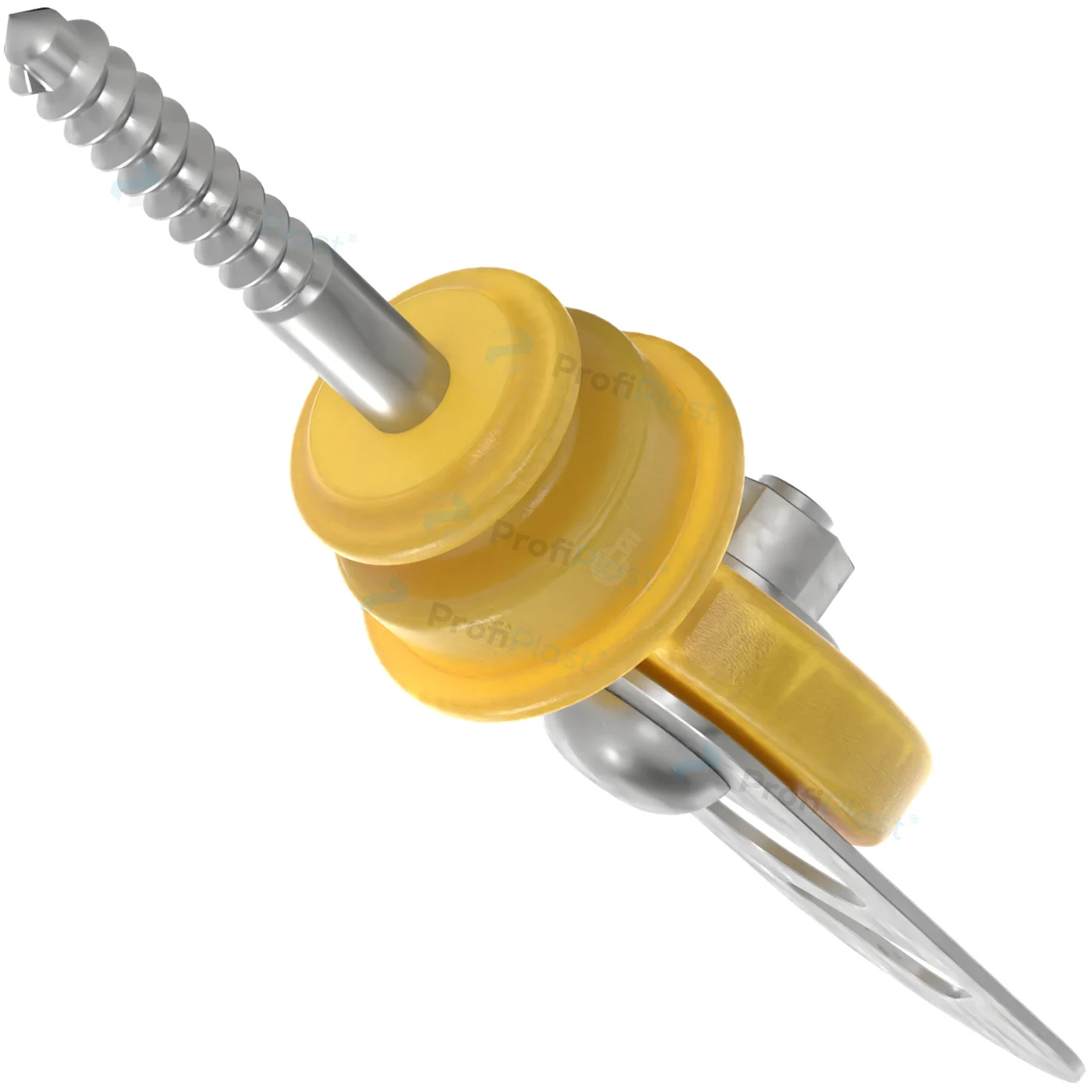 Engate batente isolado para porteira - Amarelo