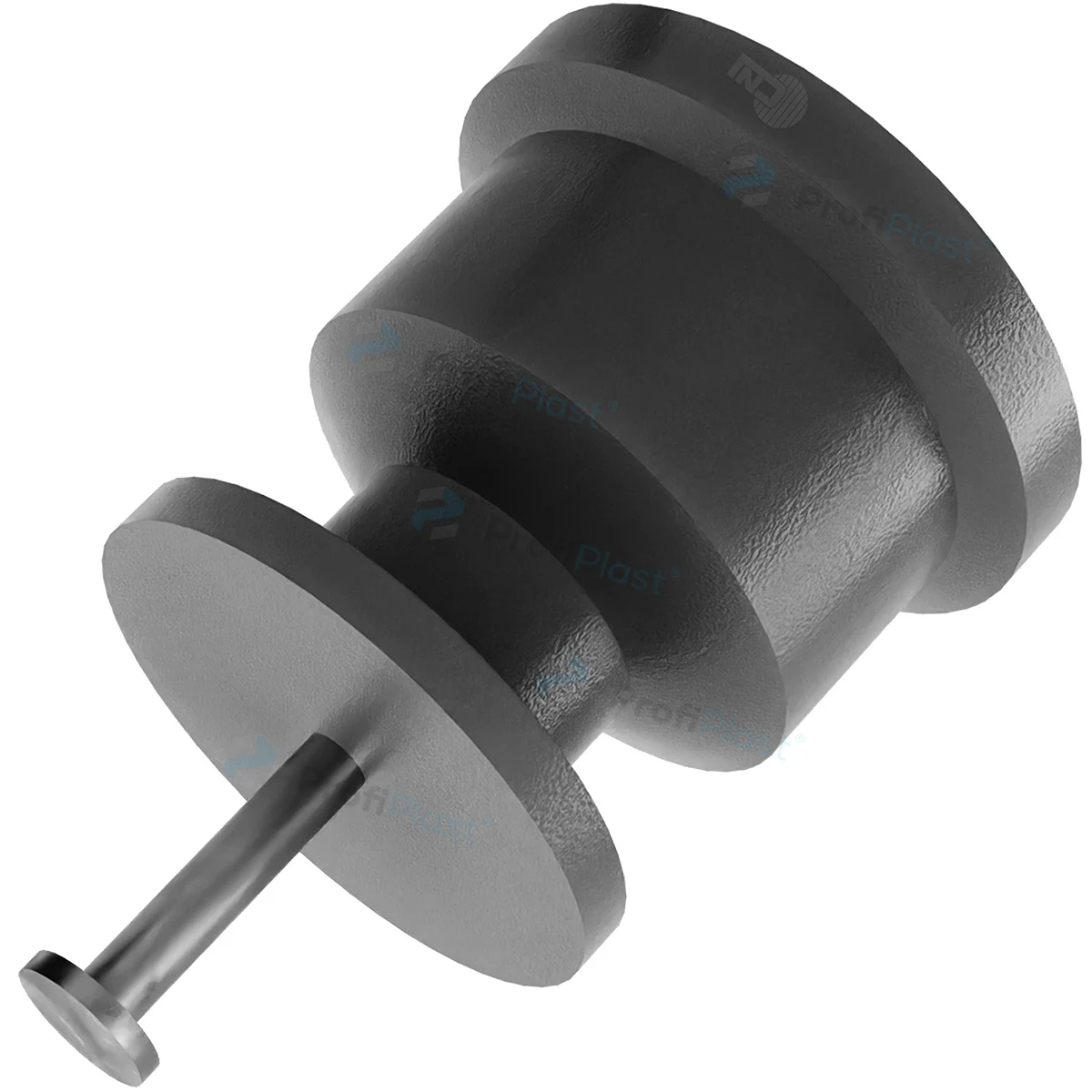 Isolador roldana 24 mm com prego - Preto