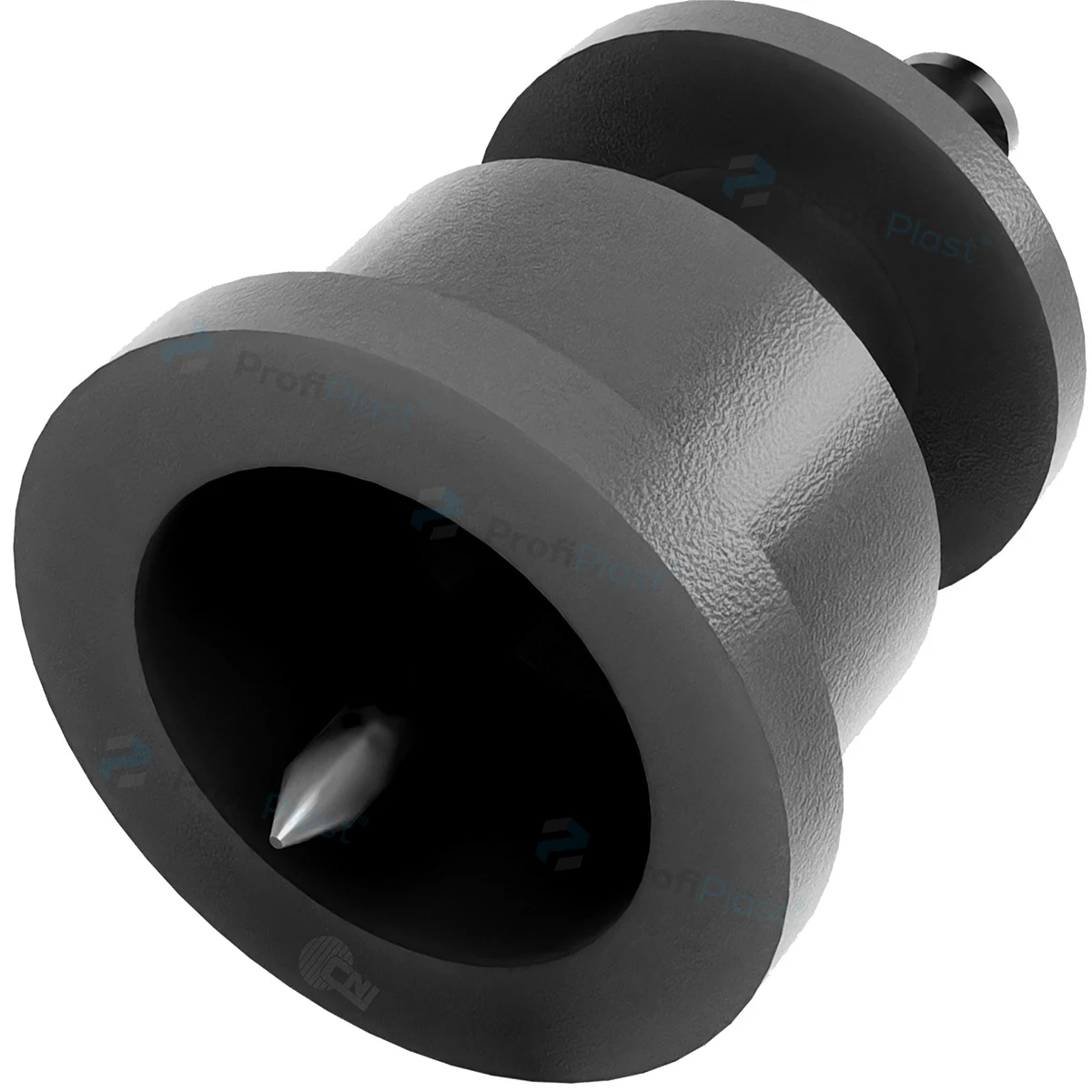 Isolador roldana 24 mm com prego - Preto