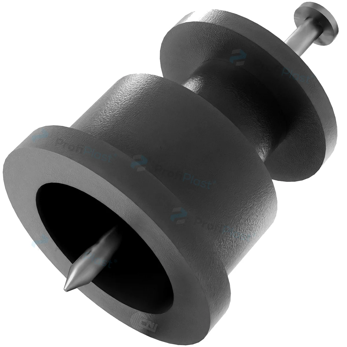 Isolador roldana 24 mm com prego - Preto