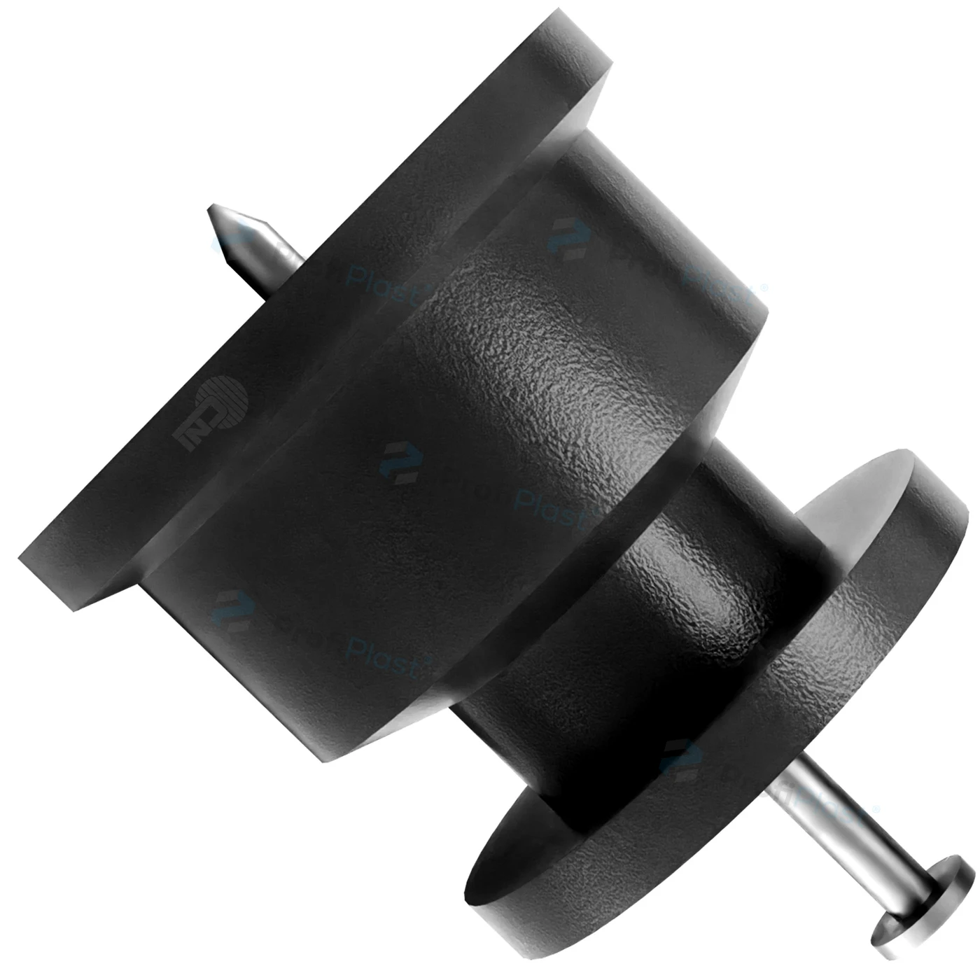 Isolador roldana 30 mm com prego - Preto