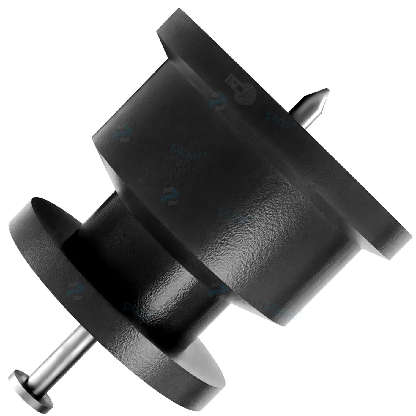 Isolador roldana 30 mm com prego - Preto