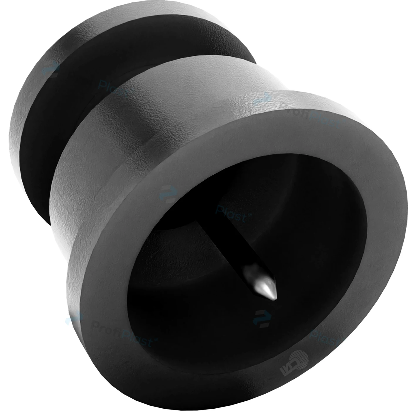 Isolador roldana 30 mm com prego - Preto