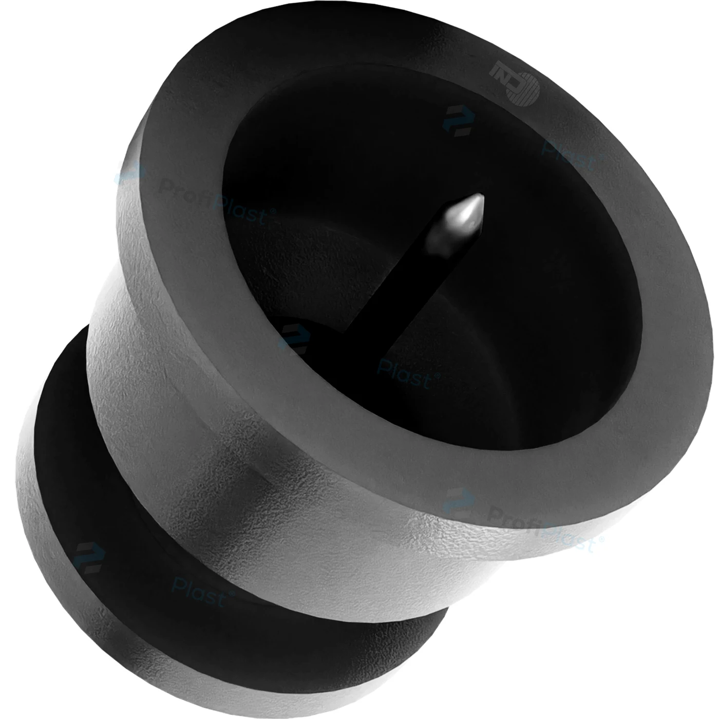 Isolador roldana 30 mm com prego - Preto