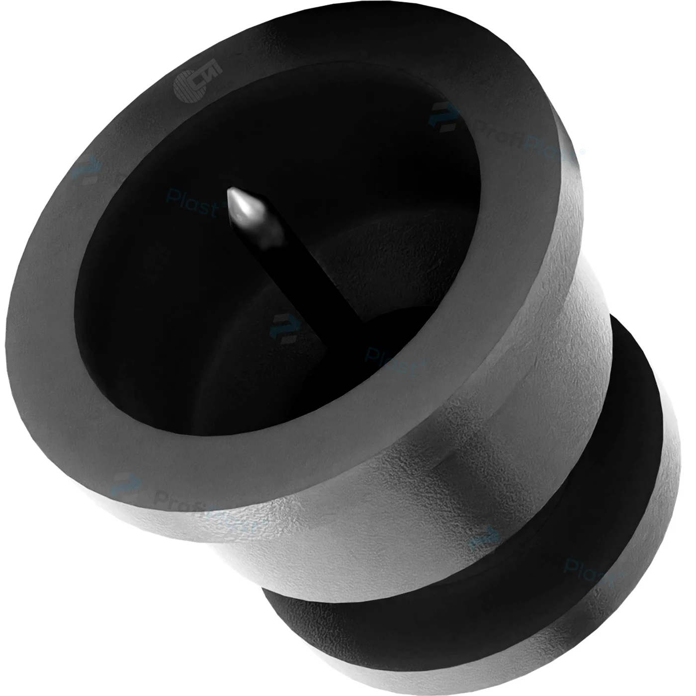 Isolador roldana 30 mm com prego - Preto