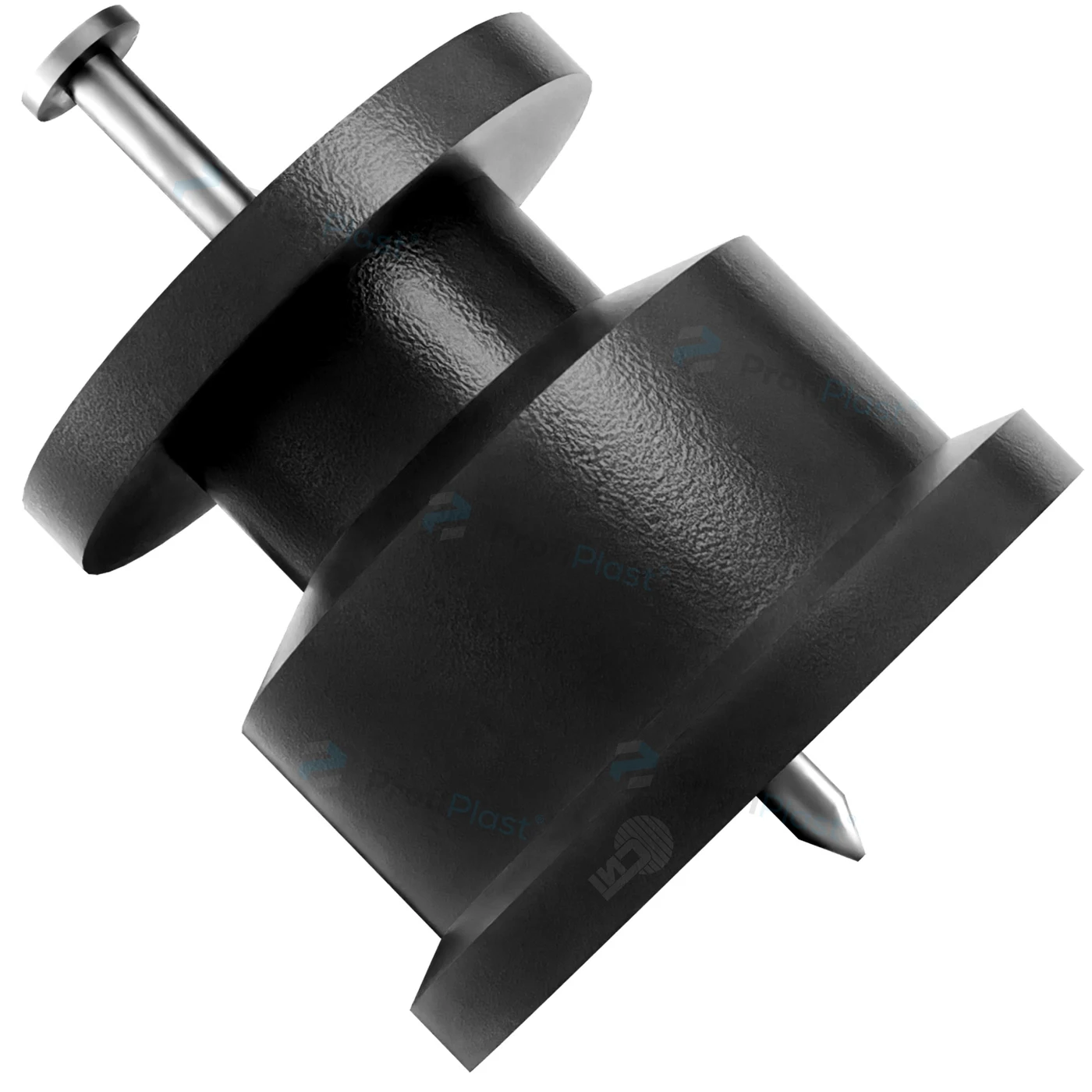 Isolador roldana 30 mm com prego - Preto