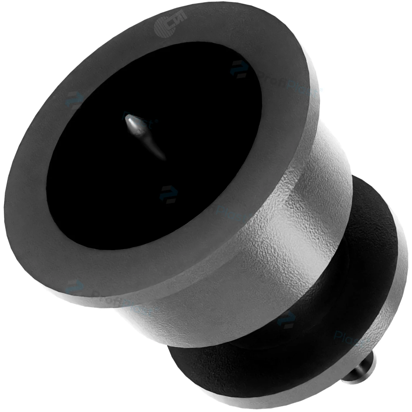 Isolador roldana 36 mm com prego - Preto