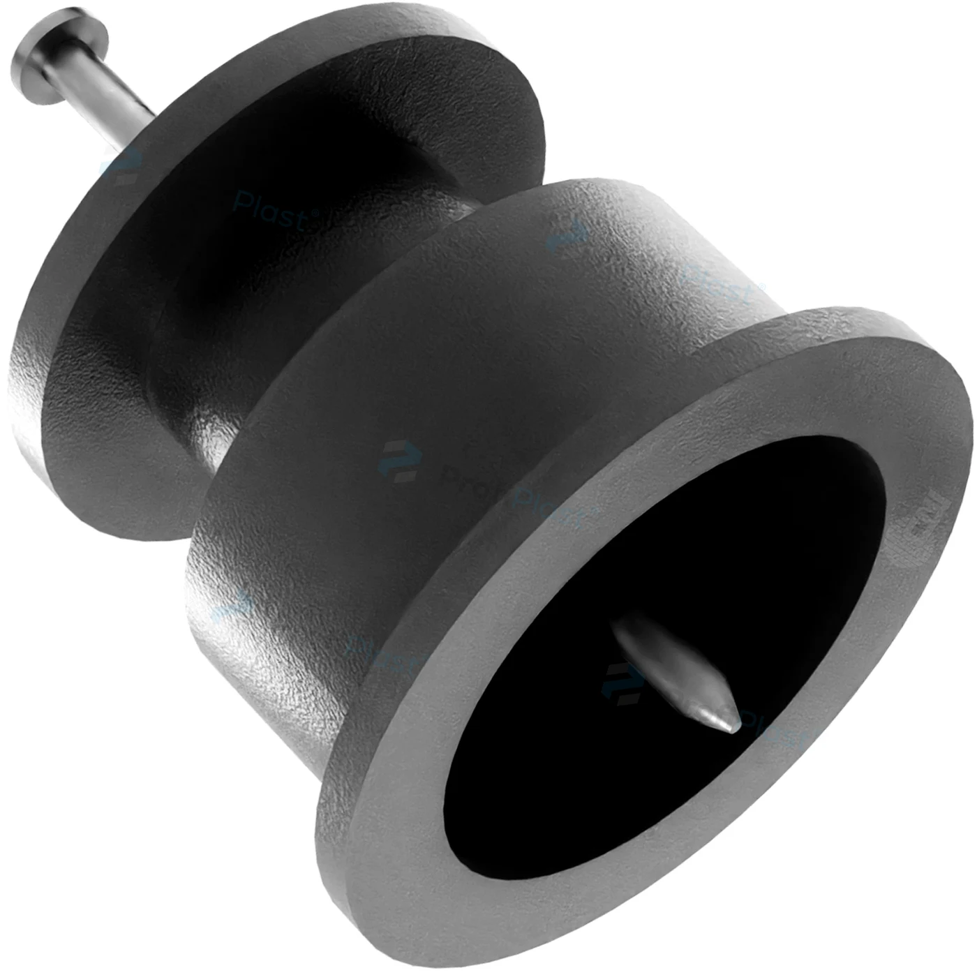 Isolador roldana 36 mm com prego - Preto