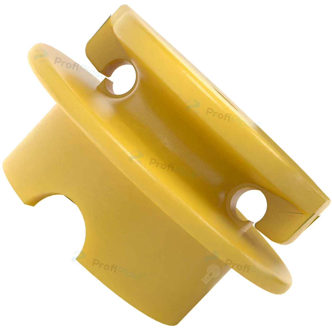 Isolador roldana 40 mm com garra - Amarelo