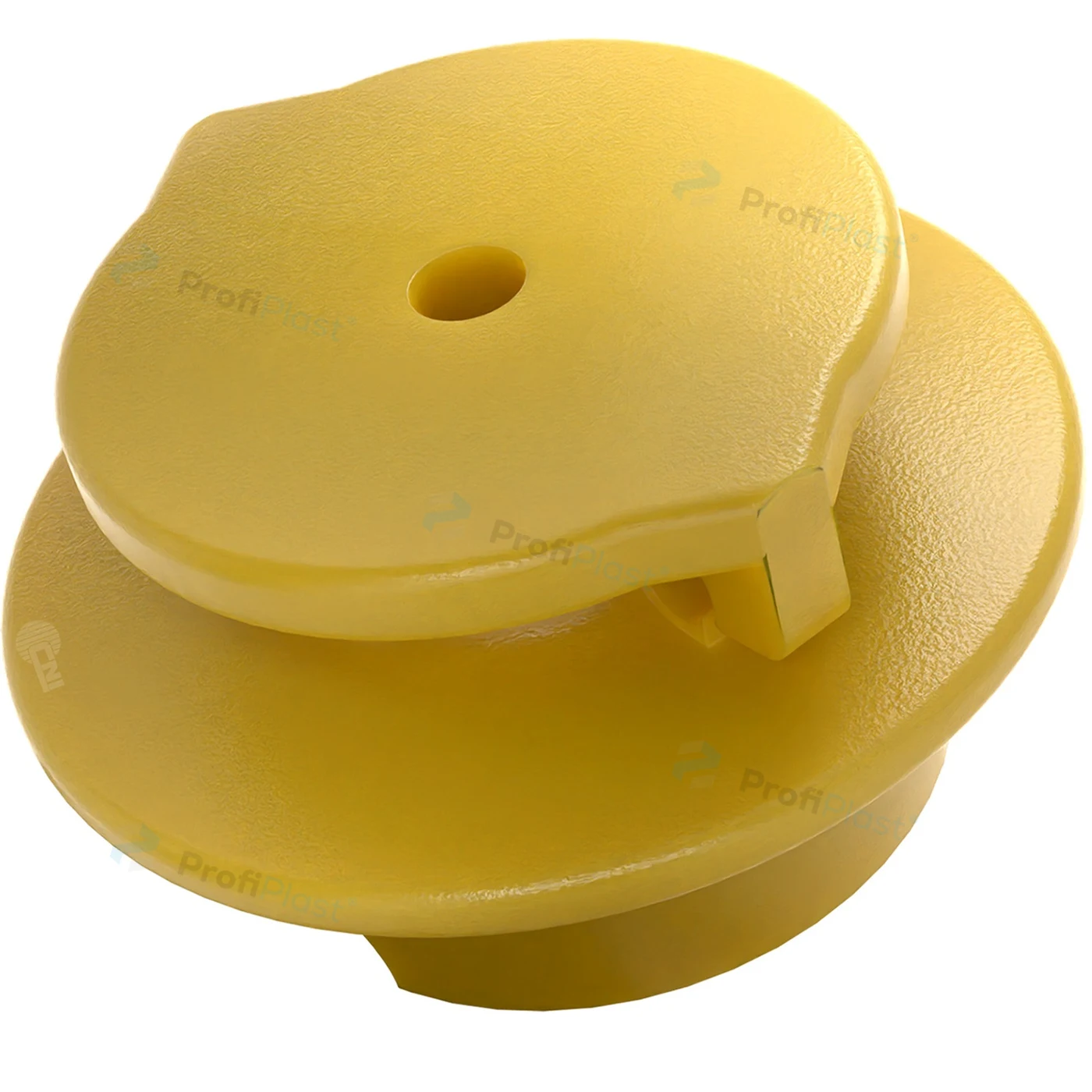 Isolador roldana 40 mm com garra - Amarelo