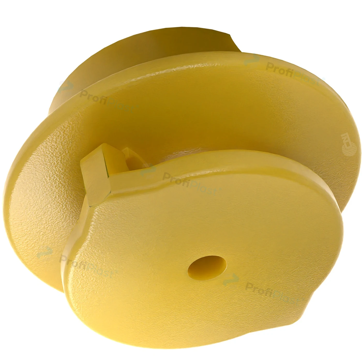 Isolador roldana 40 mm com garra - Amarelo