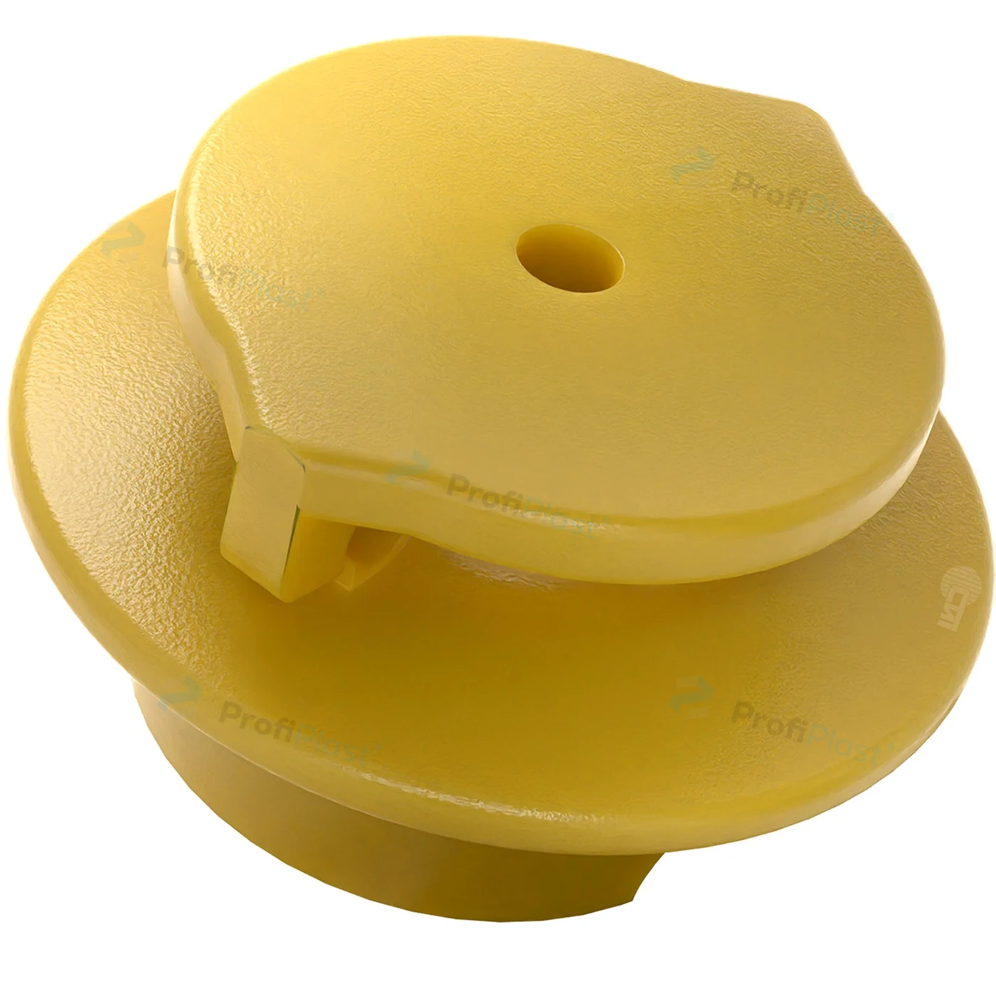 Isolador roldana 40 mm com garra - Amarelo
