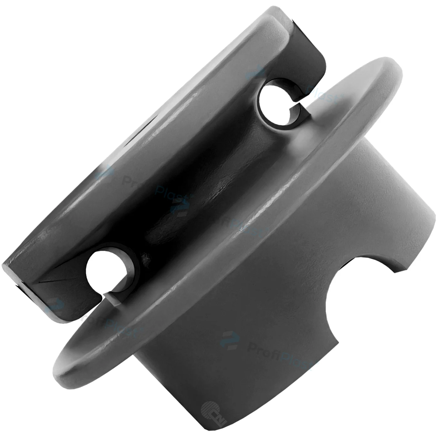 Isolador roldana 40 mm com garra - Preto