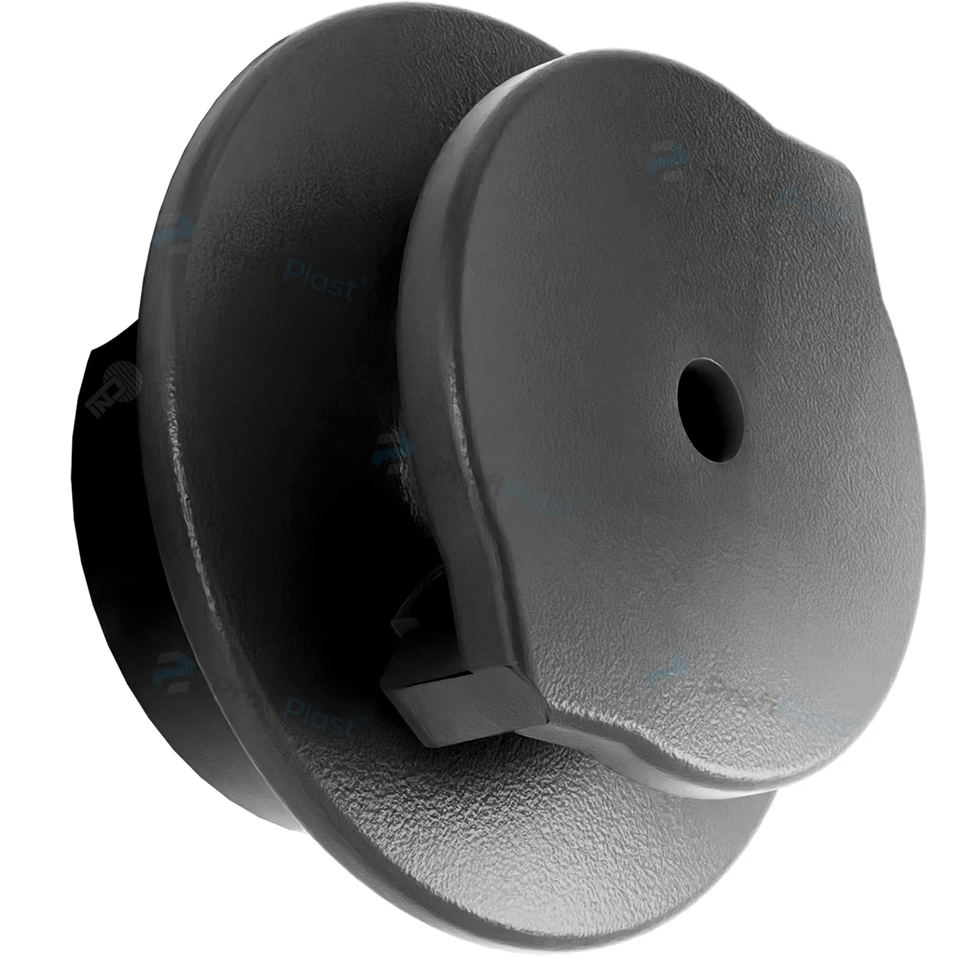 Isolador roldana 40 mm com garra - Preto
