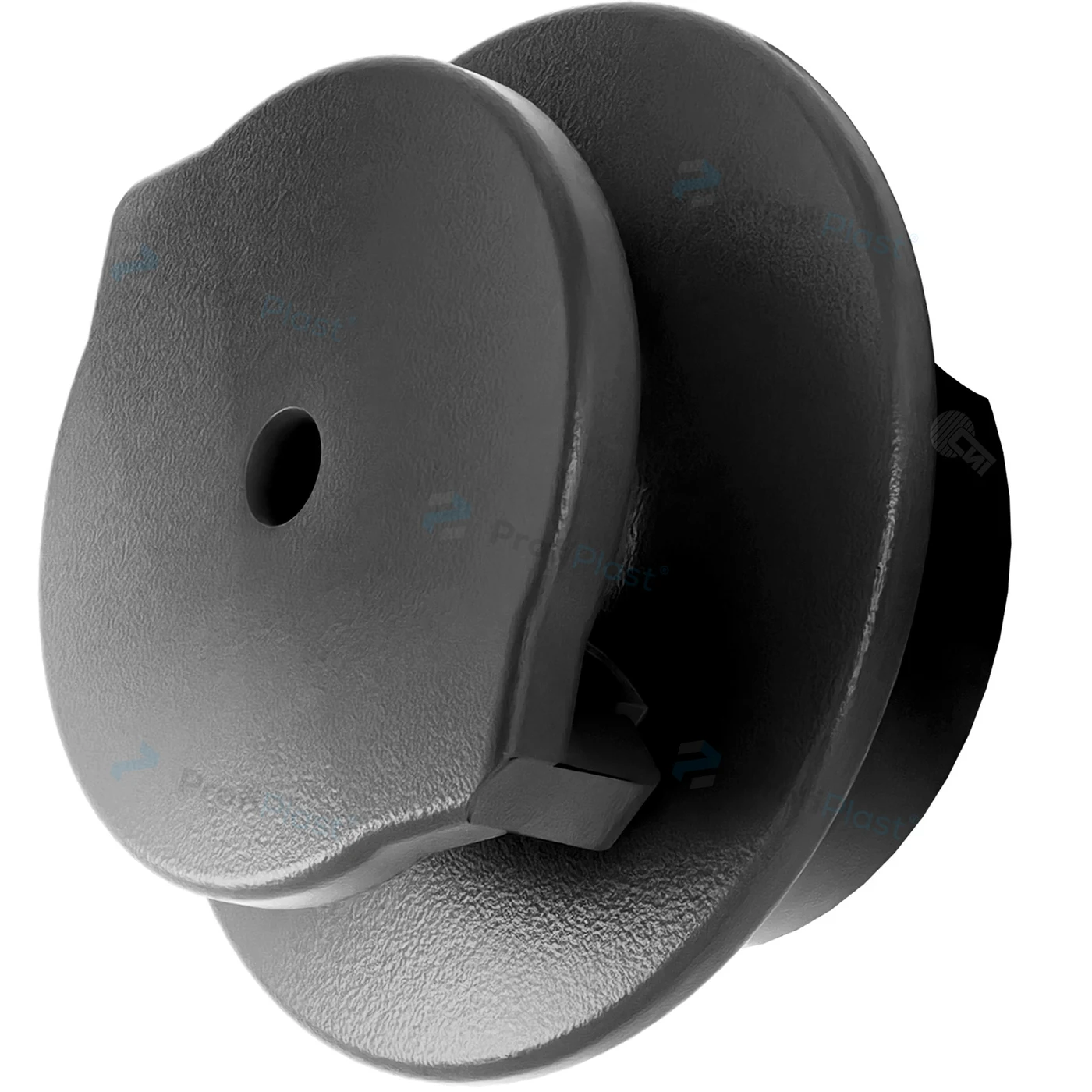 Isolador roldana 40 mm com garra - Preto