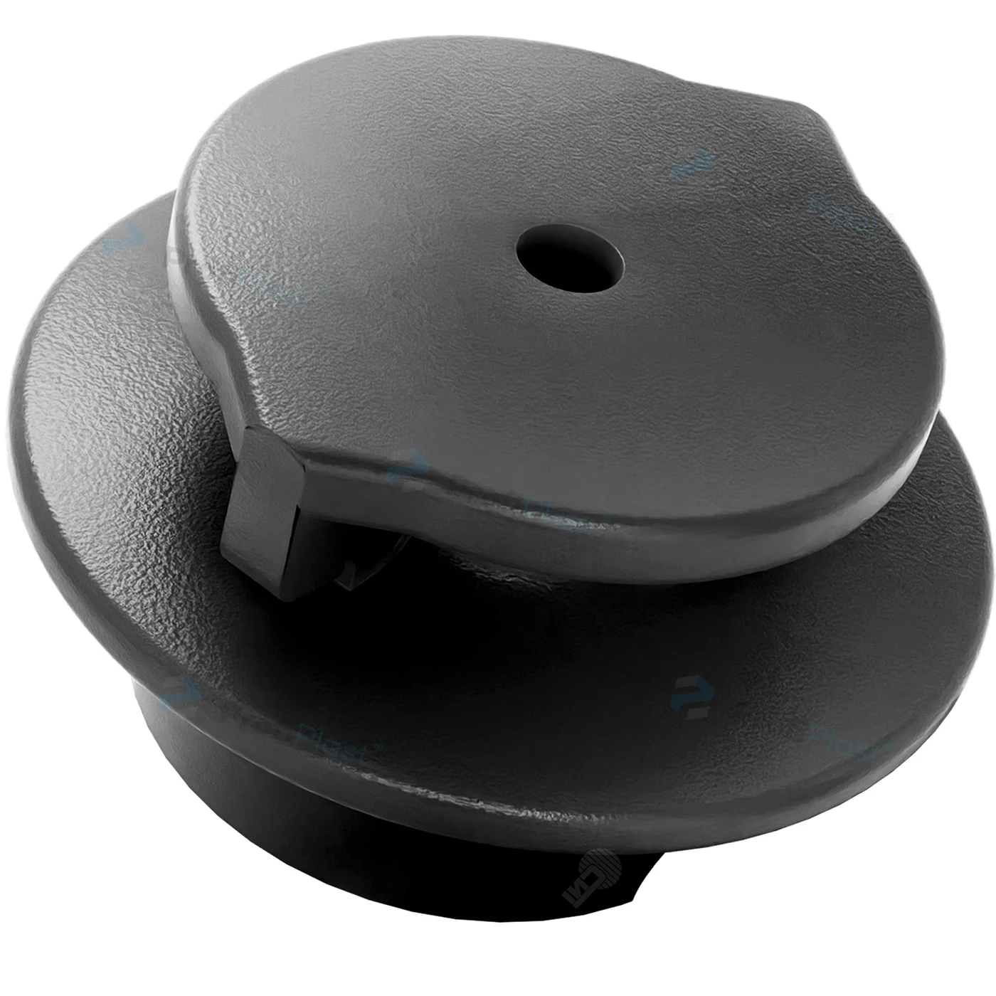 Isolador roldana 40 mm com garra - Preto