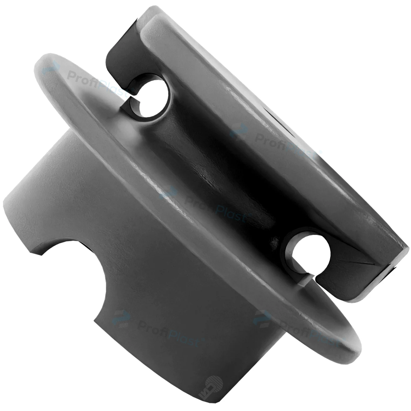 Isolador roldana 40 mm com garra - Preto