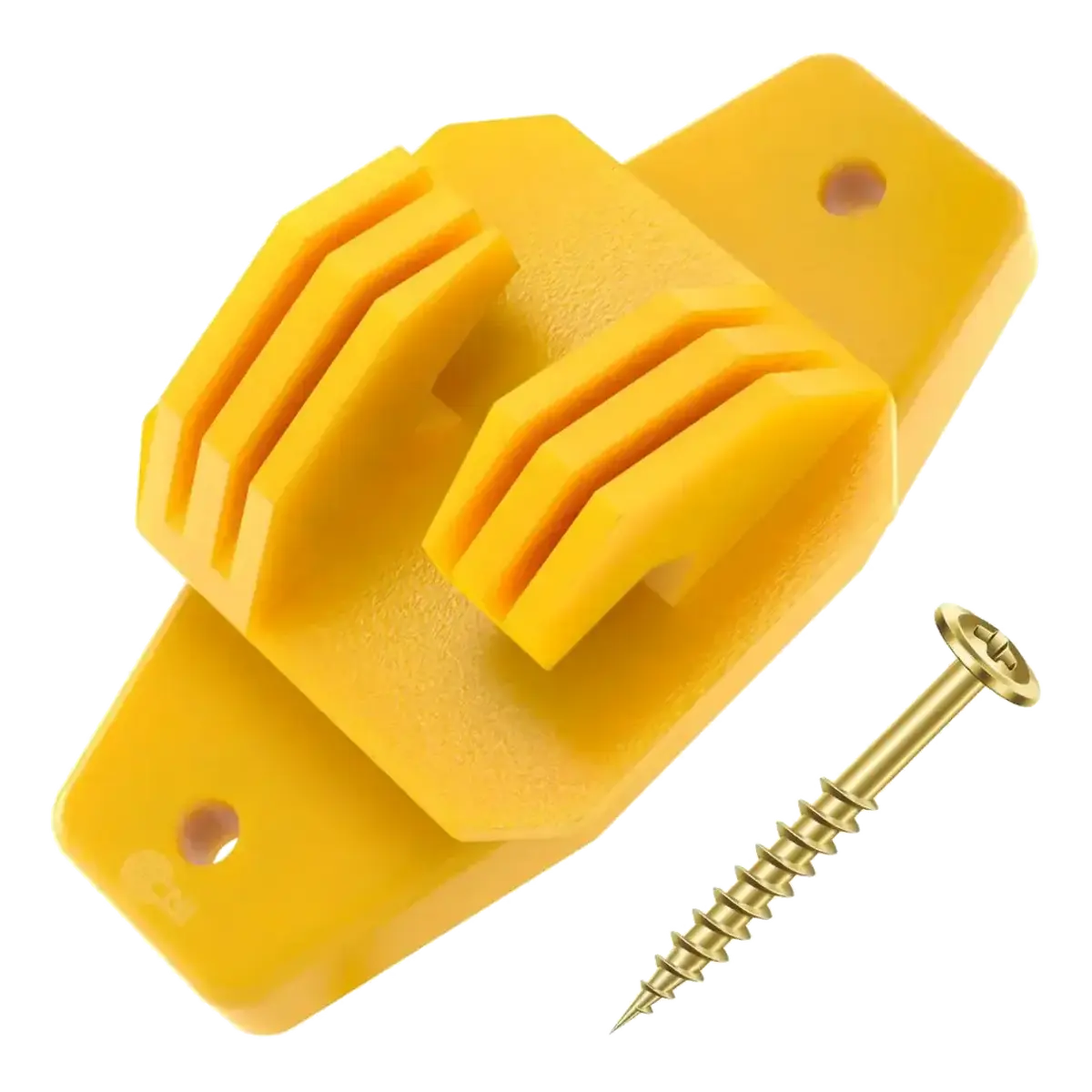 Kit isolador W reforçado 80 mm com parafusos - Amarelo - foto 1