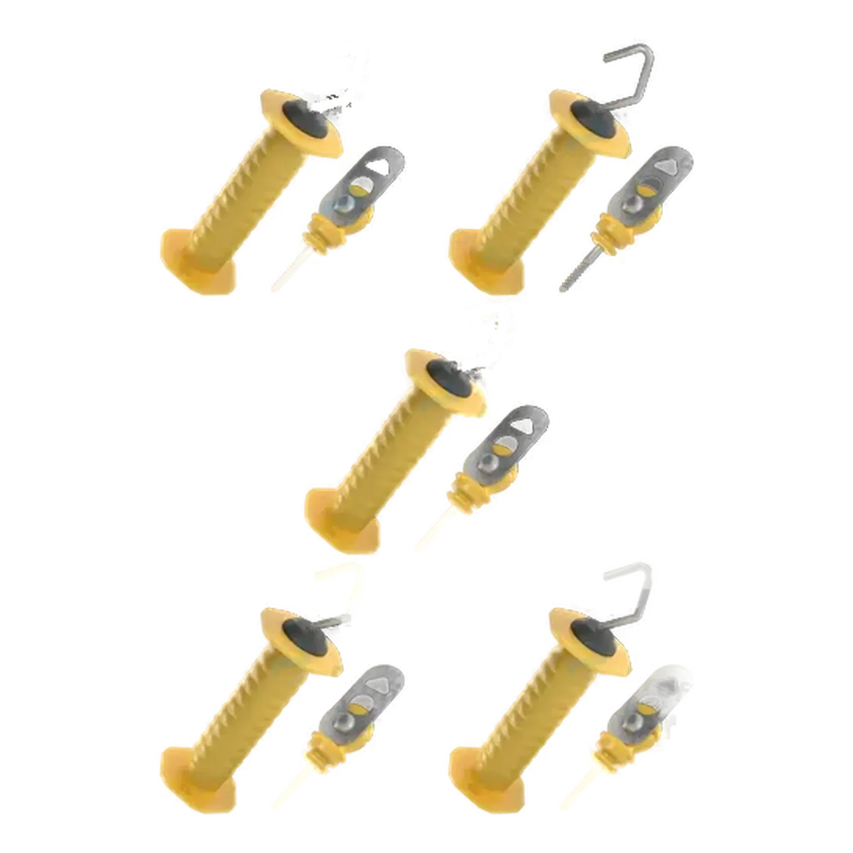 Kit porteira com mola curta e engate — cor amarelo, vista 3