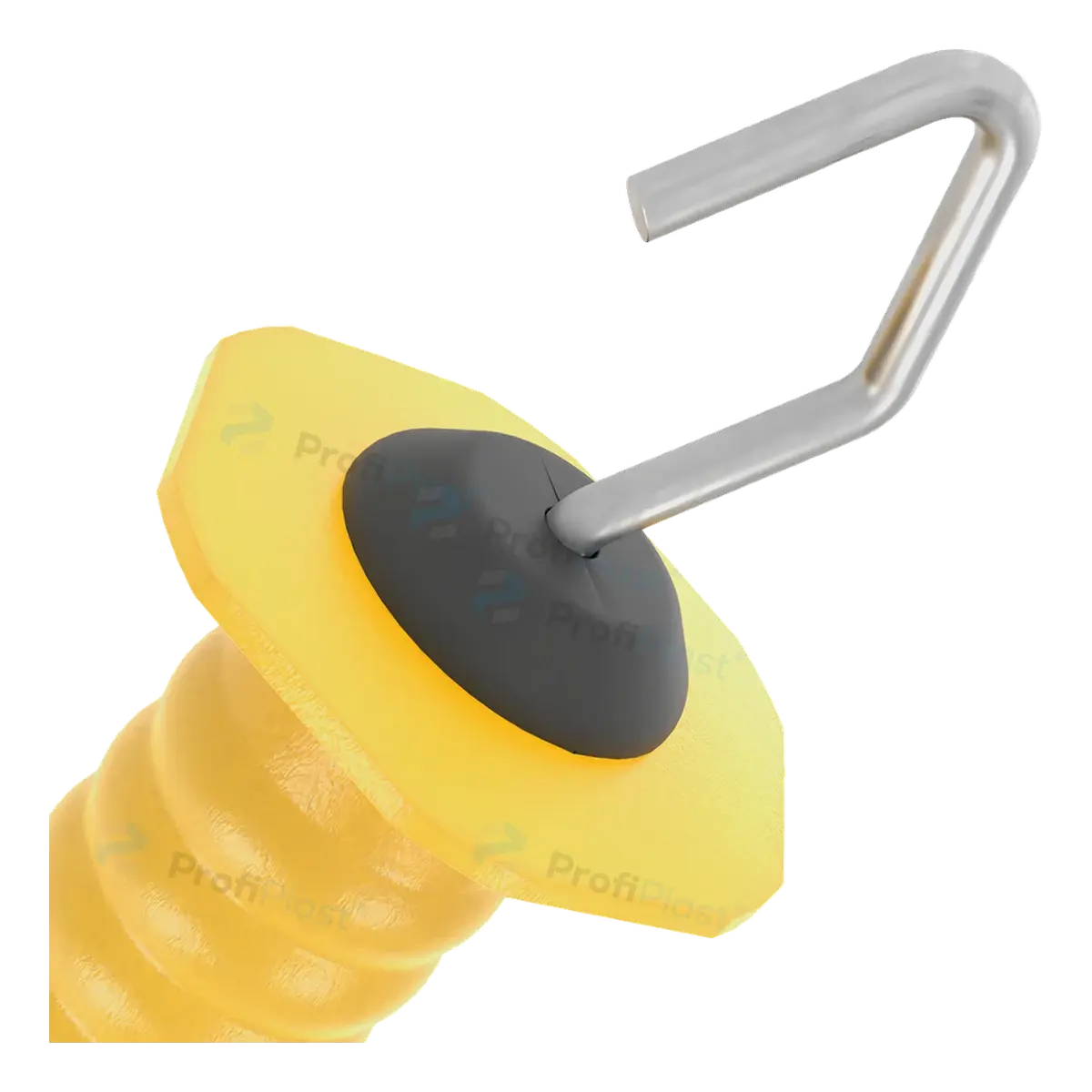 Porteira com mola curta — cor amarelo, vista 2