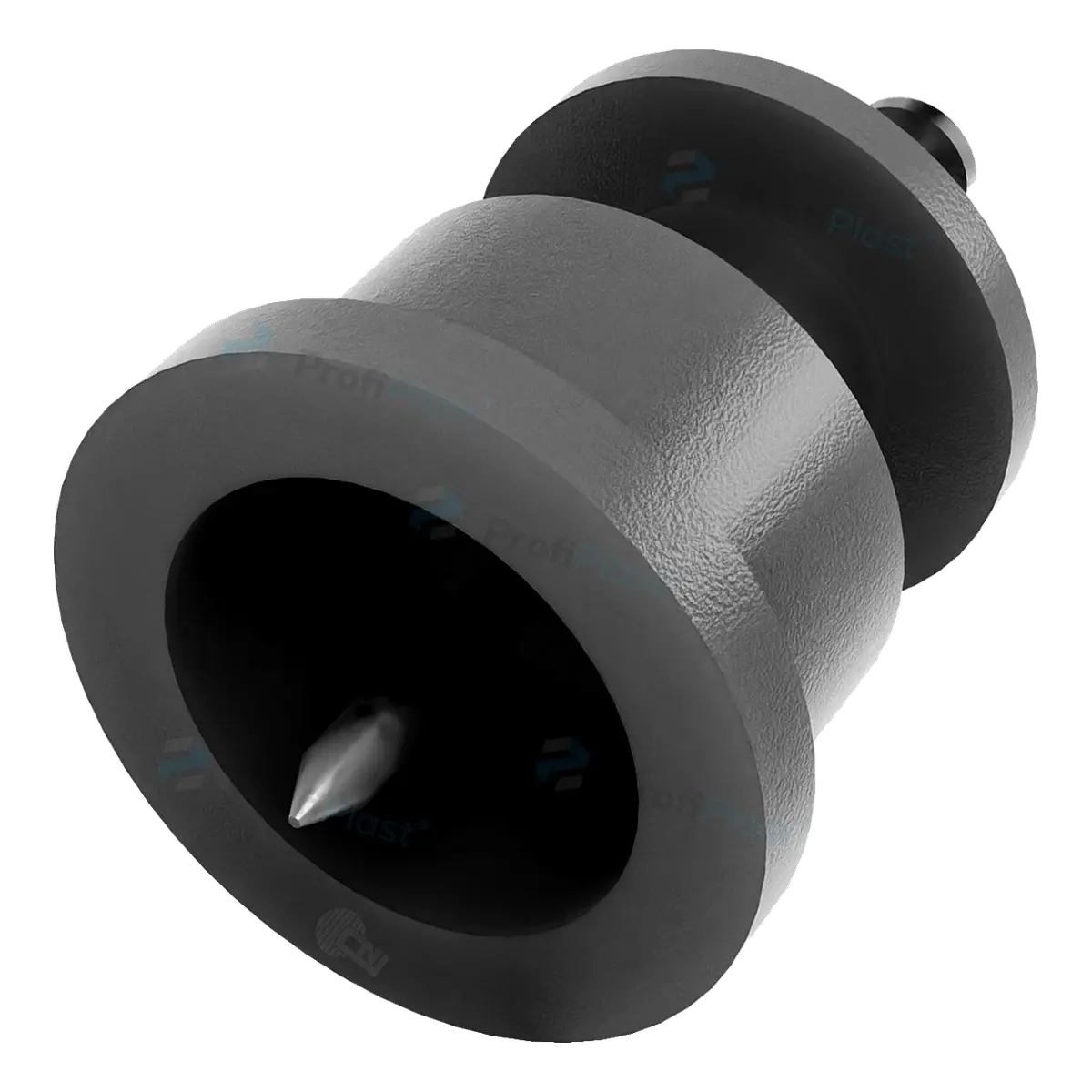 Isolador roldana 24 mm com prego — cor preto, vista 4