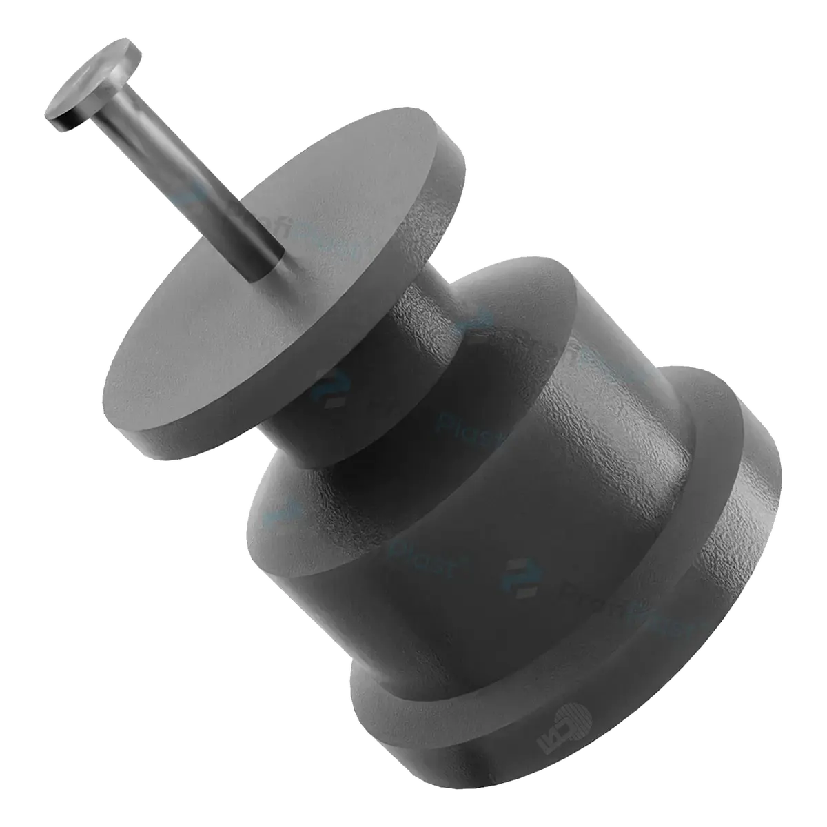 Isolador roldana 24 mm com prego — cor preto, vista 8