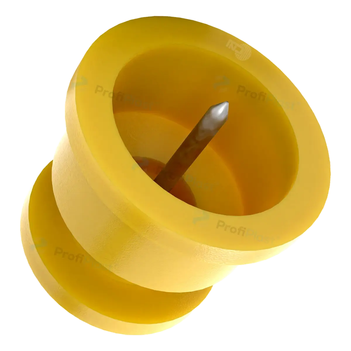 Isolador roldana 30 mm com prego — cor amarelo, vista 8