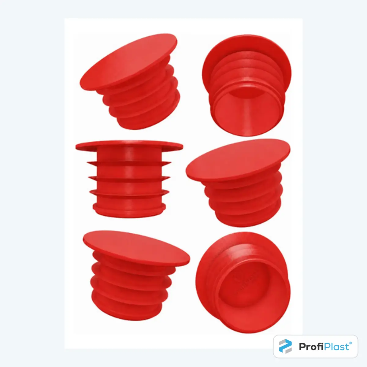Batoque plástico tipo rolha 21 mm - vermelho - vista 3