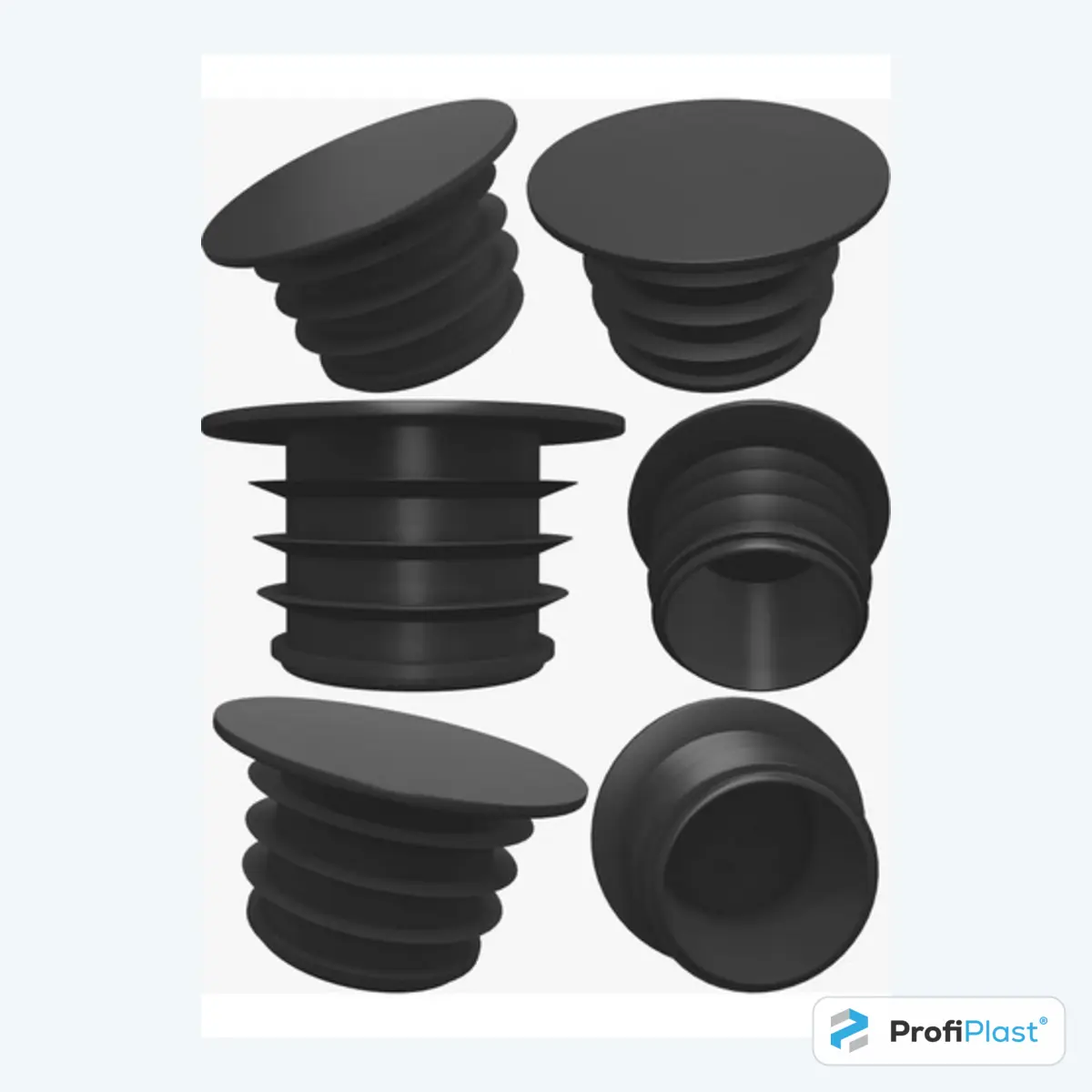 Batoque plástico tipo rolha 21 mm - preto - vista 7