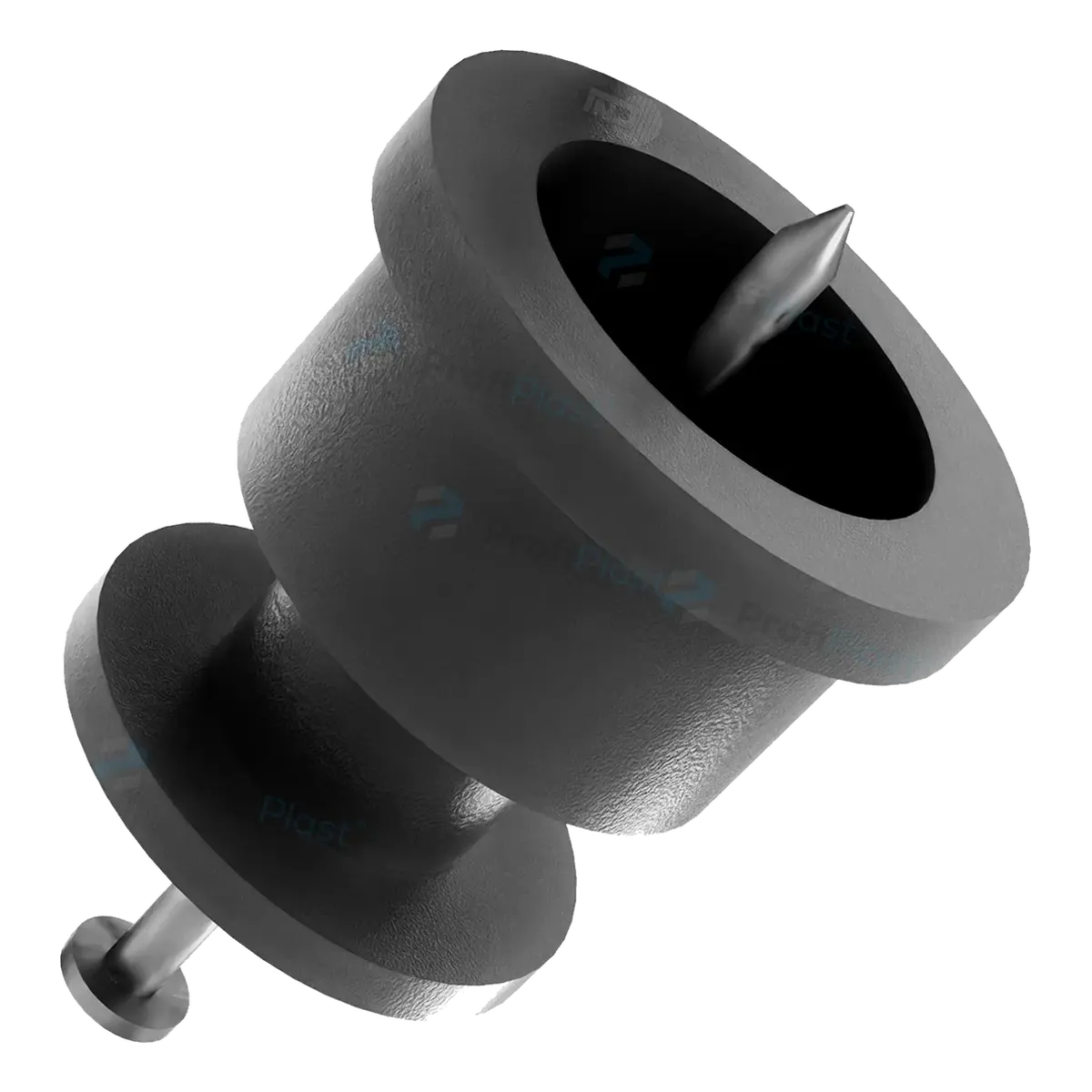 Isolador roldana 24 mm com prego — cor preto, vista 5