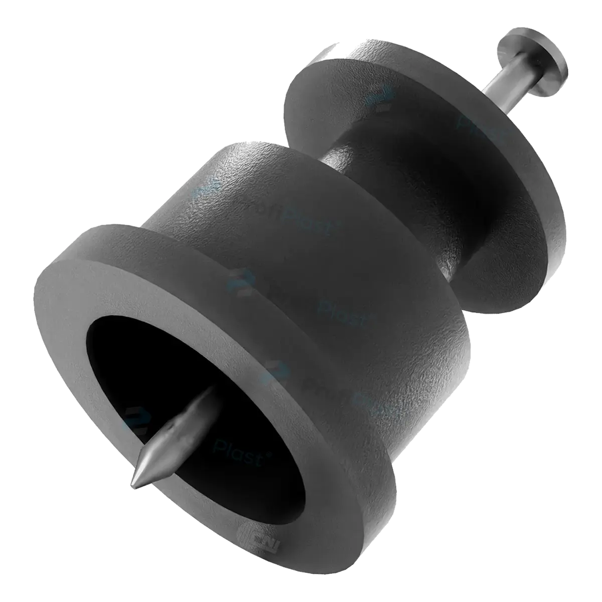Isolador roldana 24 mm com prego — cor preto, vista 6
