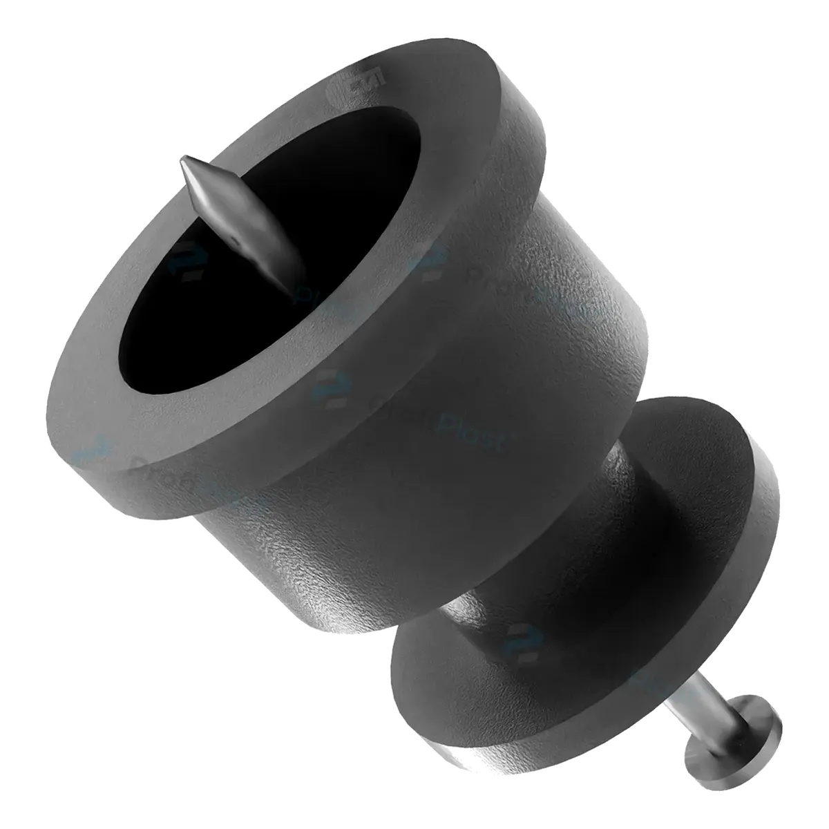 Isolador roldana 24 mm com prego — cor preto, vista 7