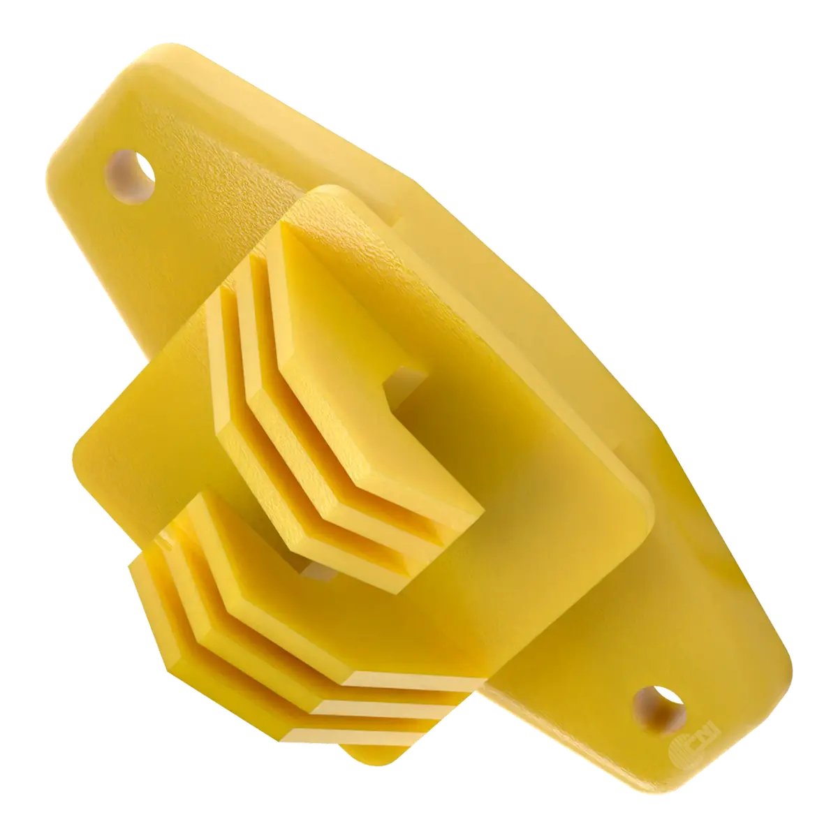 Isolador W tradicional 74 mm — cor amarelo, vista 2