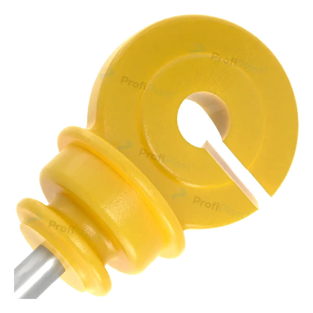 Isolador gancho anel longo 180 mm — cor amarelo, vista 2