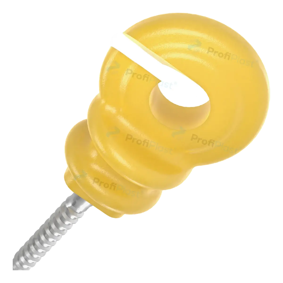 Isolador gancho econômico 70 mm — cor amarelo, vista 2