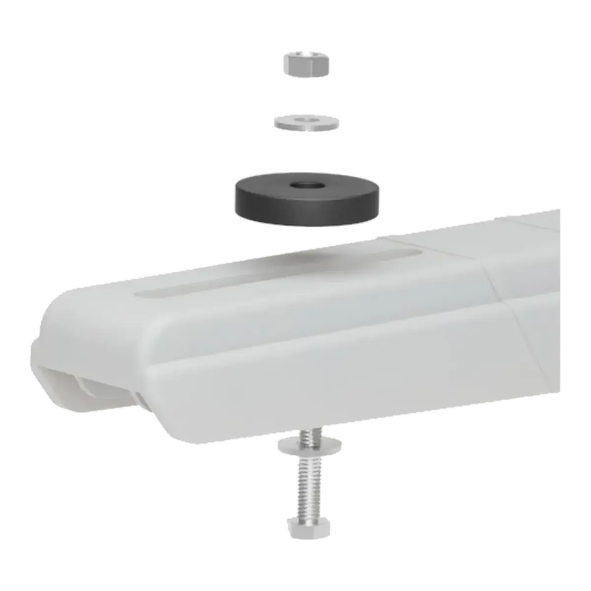 Suporte plástico 400 mm — vista 2, cor Branco